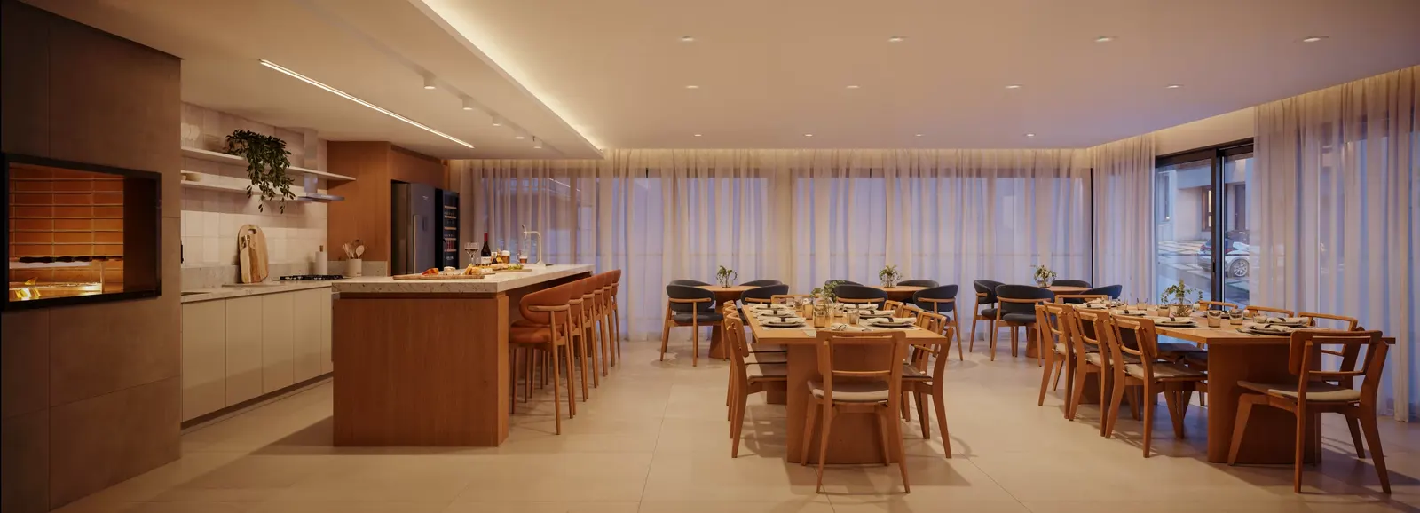 Salão gourmet do Casa Tua